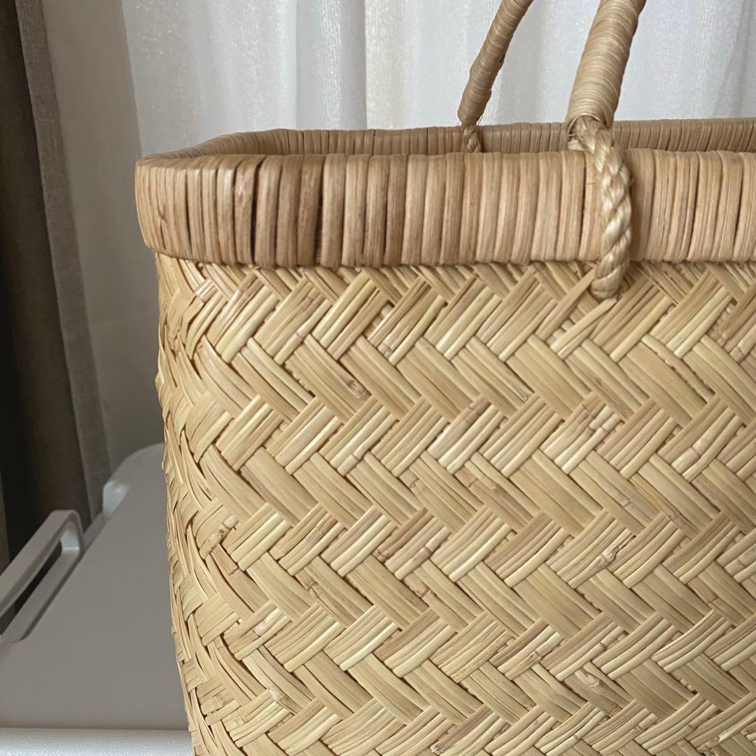 岩手県 鳥越竹細工　市場かご　スズ竹　尺4