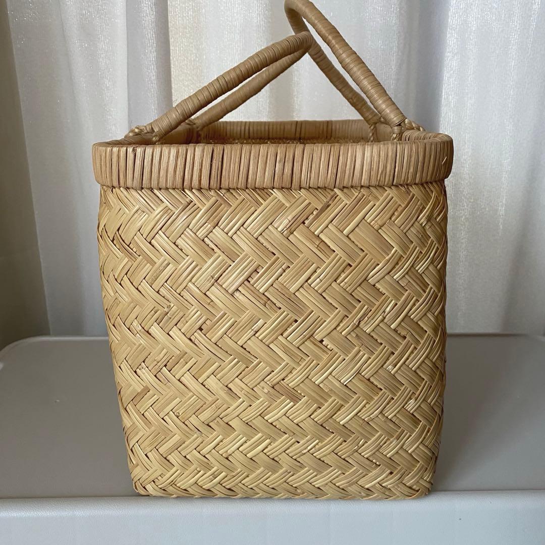 岩手県 鳥越竹細工　市場かご　スズ竹　尺4