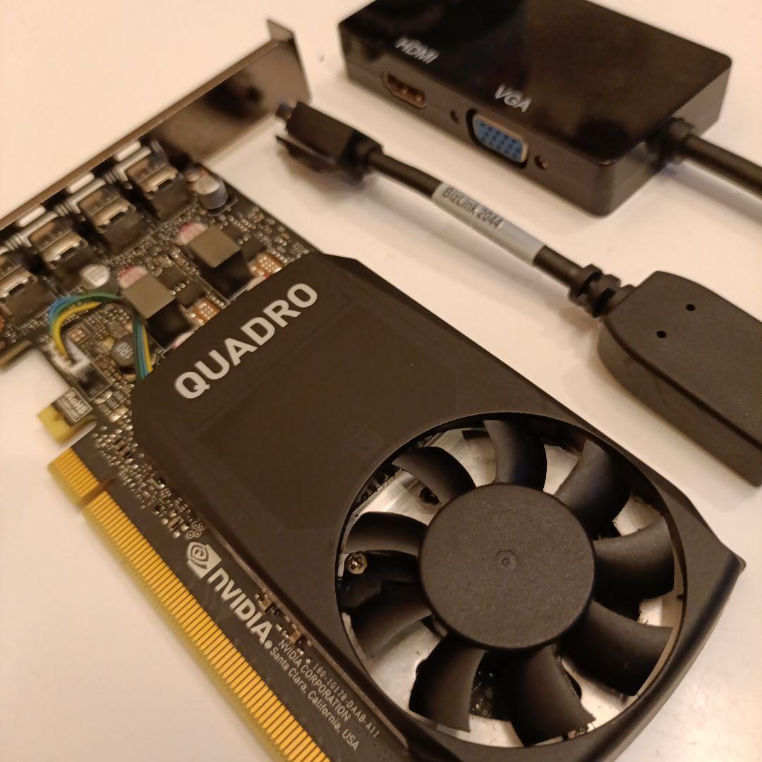 NVIDIA QUADRO P1000 グラフィックボード 変換ケーブル付き