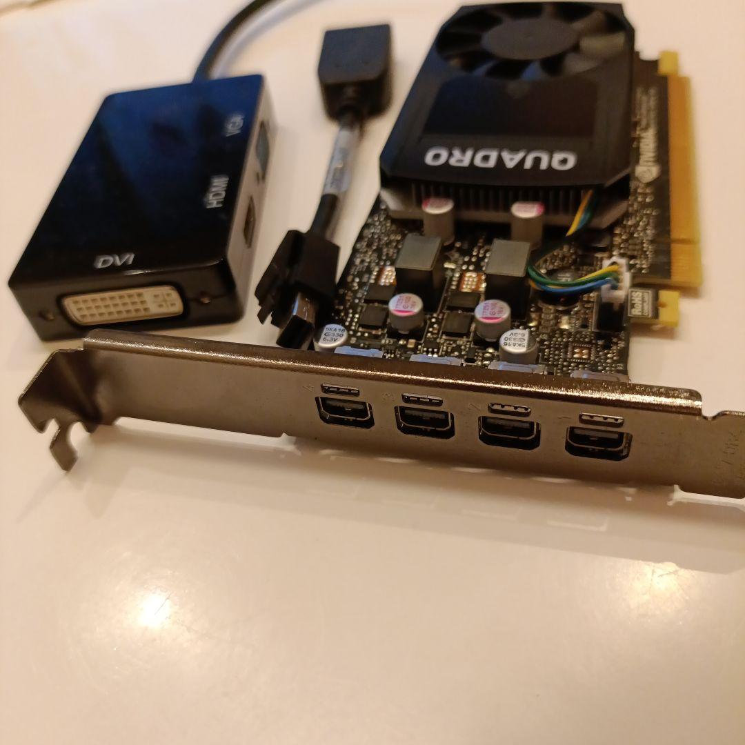 NVIDIA QUADRO P1000 グラフィックボード 変換ケーブル付き