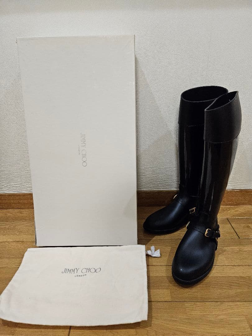 JIMMY CHOO ブラック ロングブーツ　美品❗37