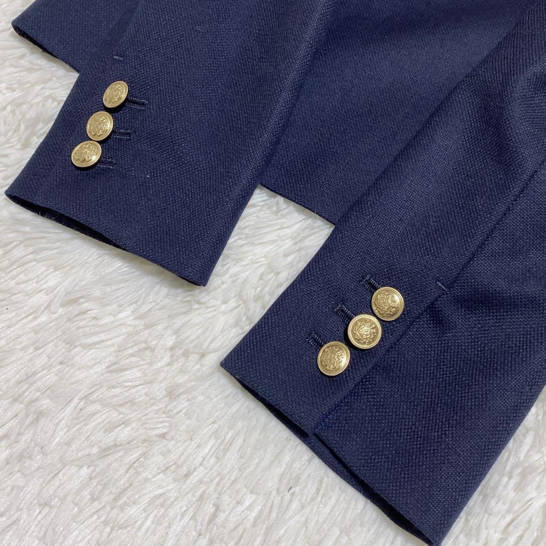 未使用級✨ANAYI ウールオックスダブルジャケット　紺ブレ　金ボタン　現行