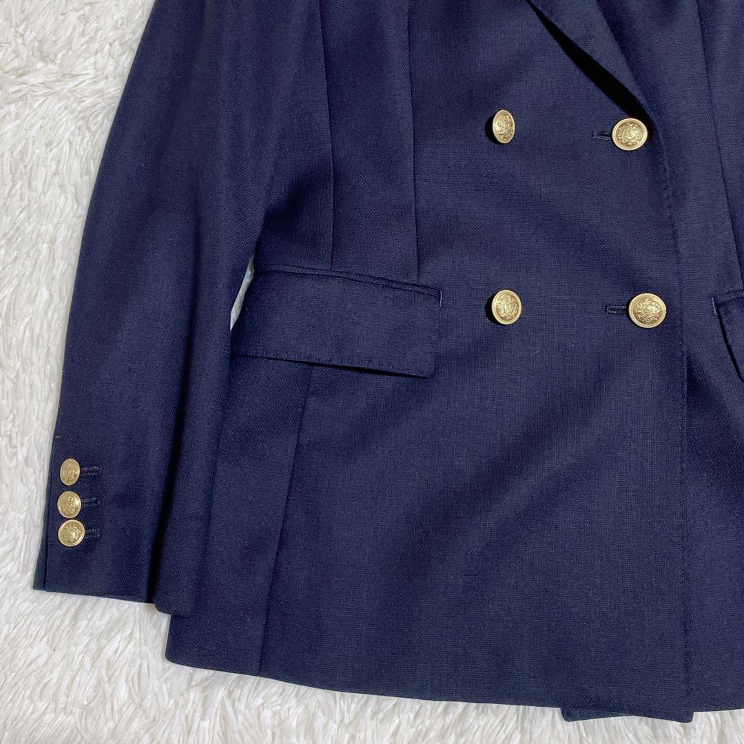 未使用級✨ANAYI ウールオックスダブルジャケット　紺ブレ　金ボタン　現行