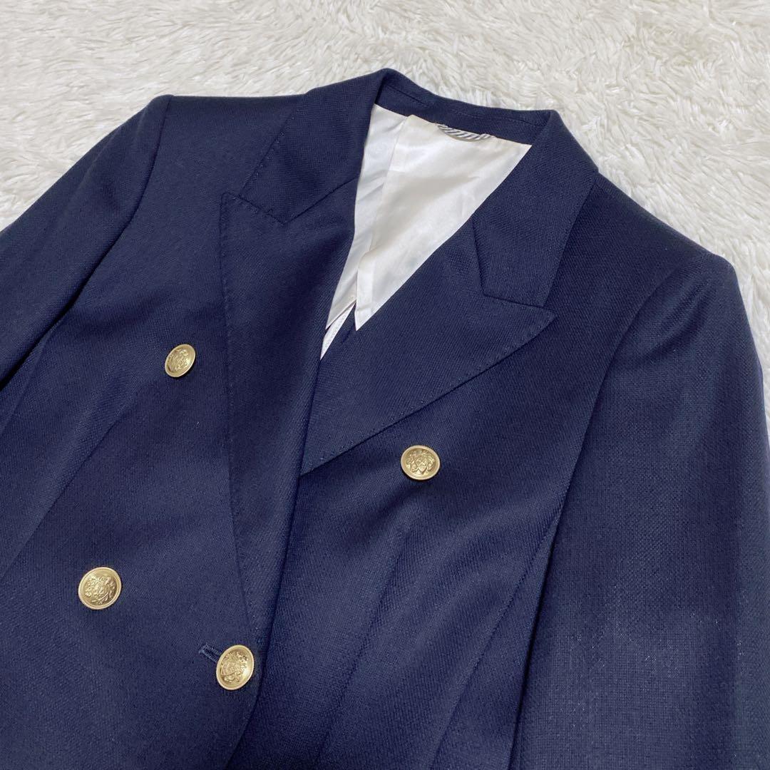未使用級✨ANAYI ウールオックスダブルジャケット　紺ブレ　金ボタン　現行
