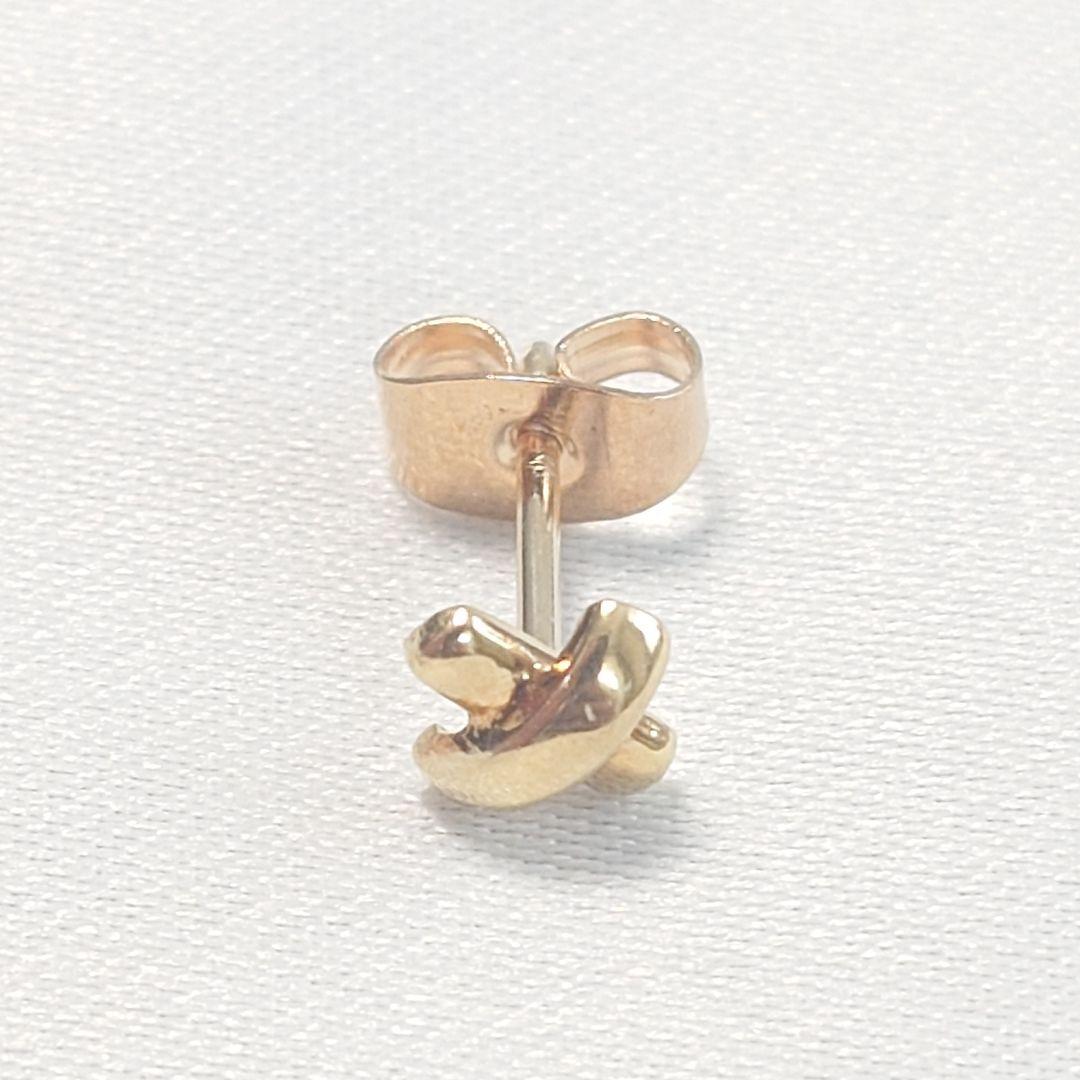 TIFFANY ティファニー K18 クロスステッチ ピアス 片耳用 6469