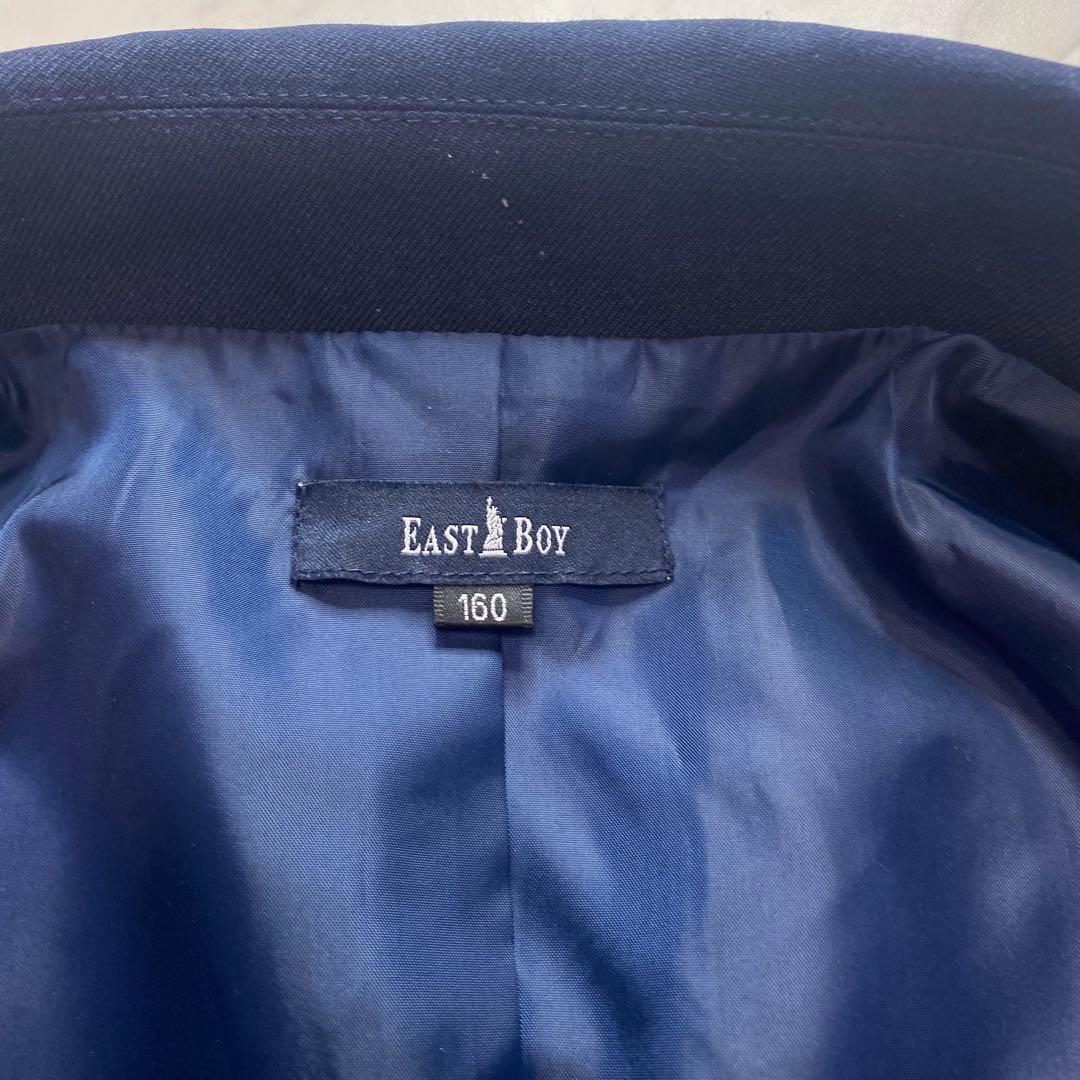 美品✨EAST BOY 160卒服　ネイビーブレザー　金ボタン　チェックスカート