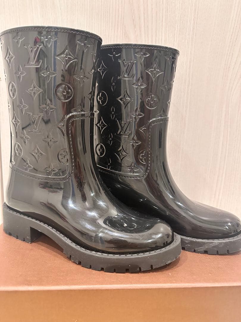 LOUIS VUITTON ドロップス ブーツ ブラック　長靴