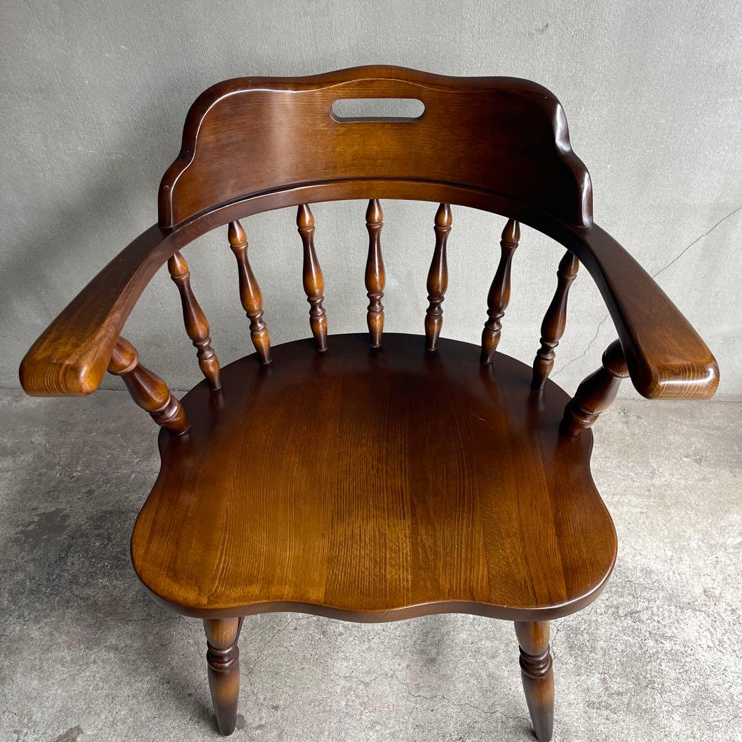 飛騨産業　キツツキマーク　ウィンザーアームチェア　キャプテンチェア