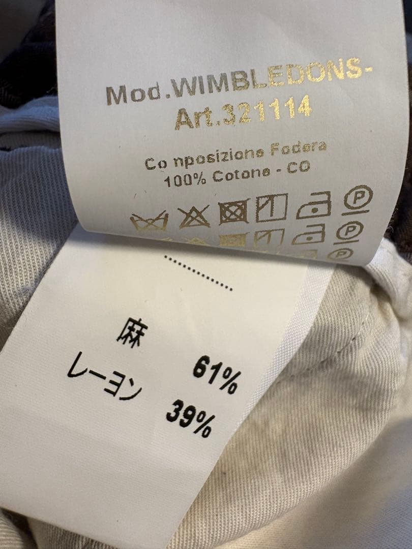 美品★ BRIGLIA 1949 / WIMBLEDONS 春夏 リネンパンツ