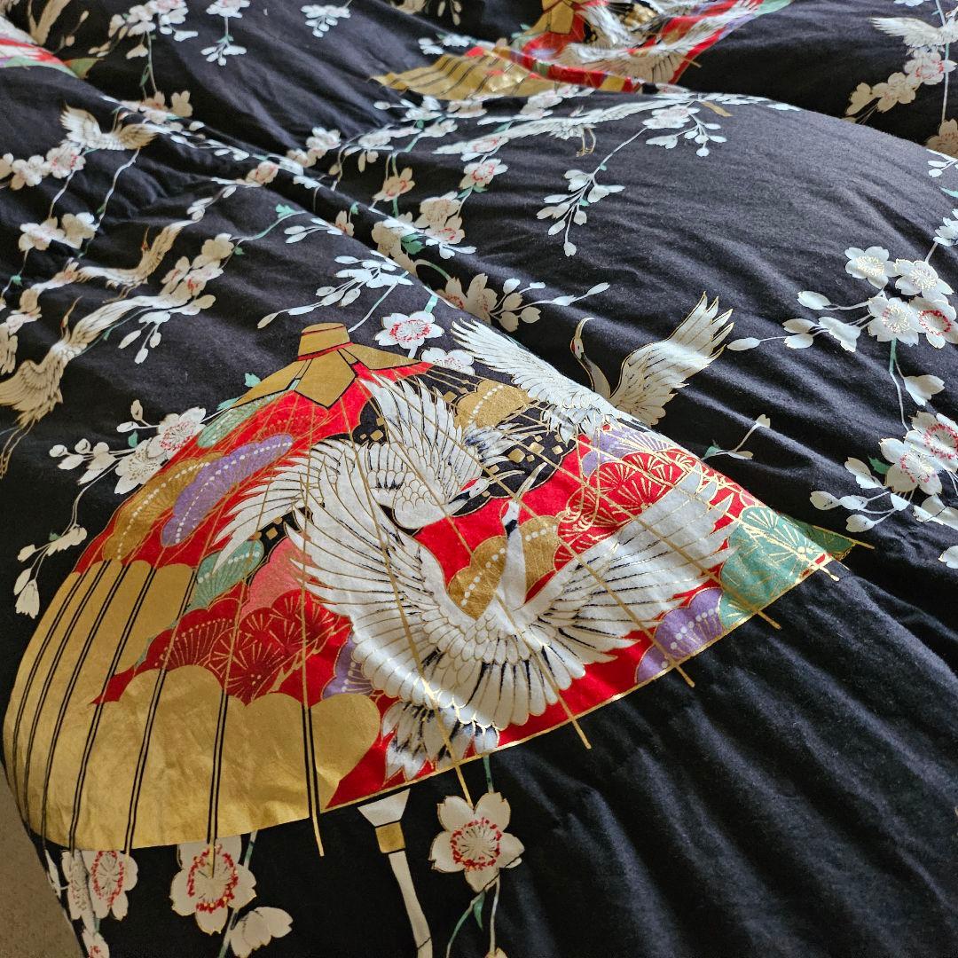 羽毛布団 ハンガリー産 ホワイトグースダウン90% シングル 日本製 両面柄違