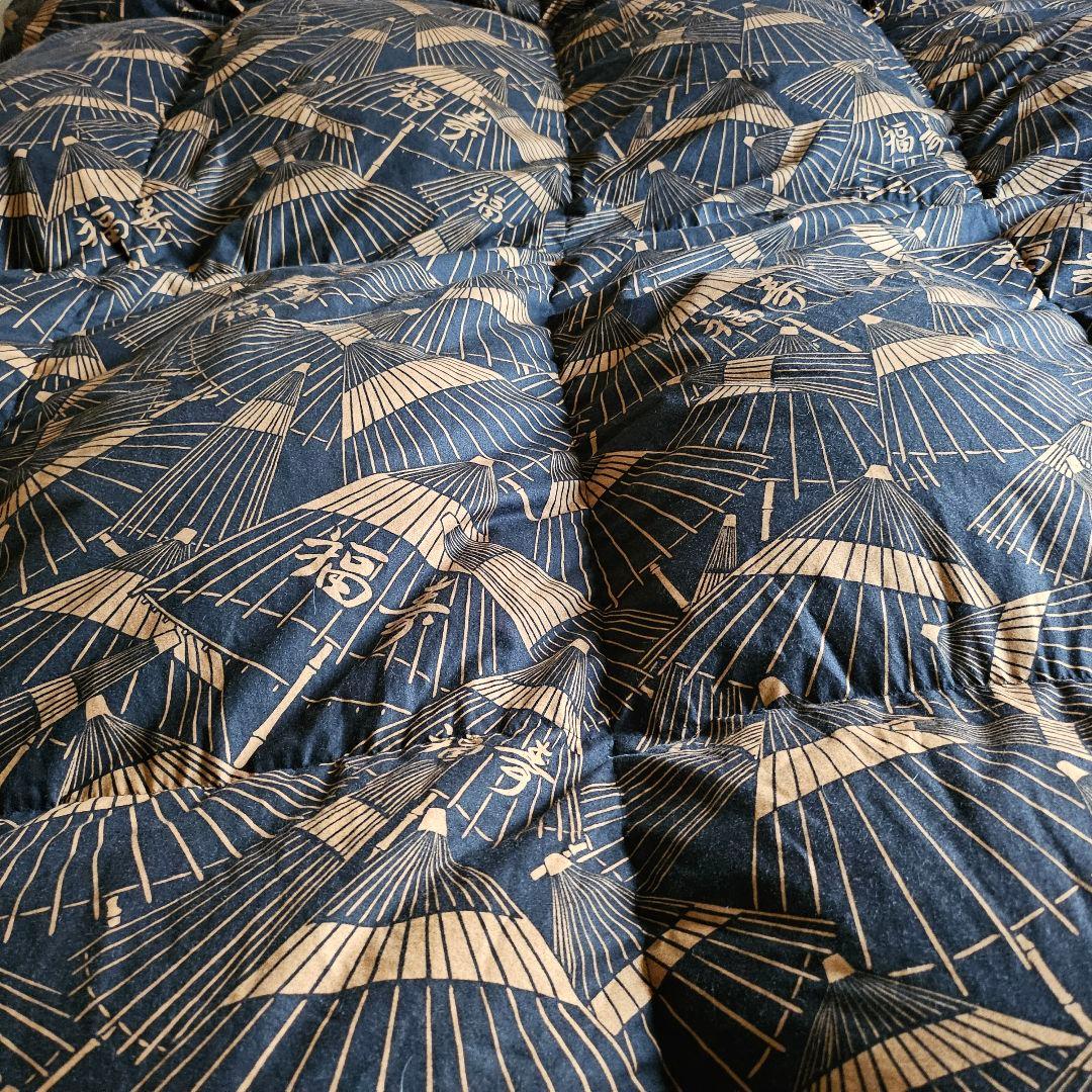 羽毛布団 ハンガリー産 ホワイトグースダウン90% シングル 日本製 両面柄違