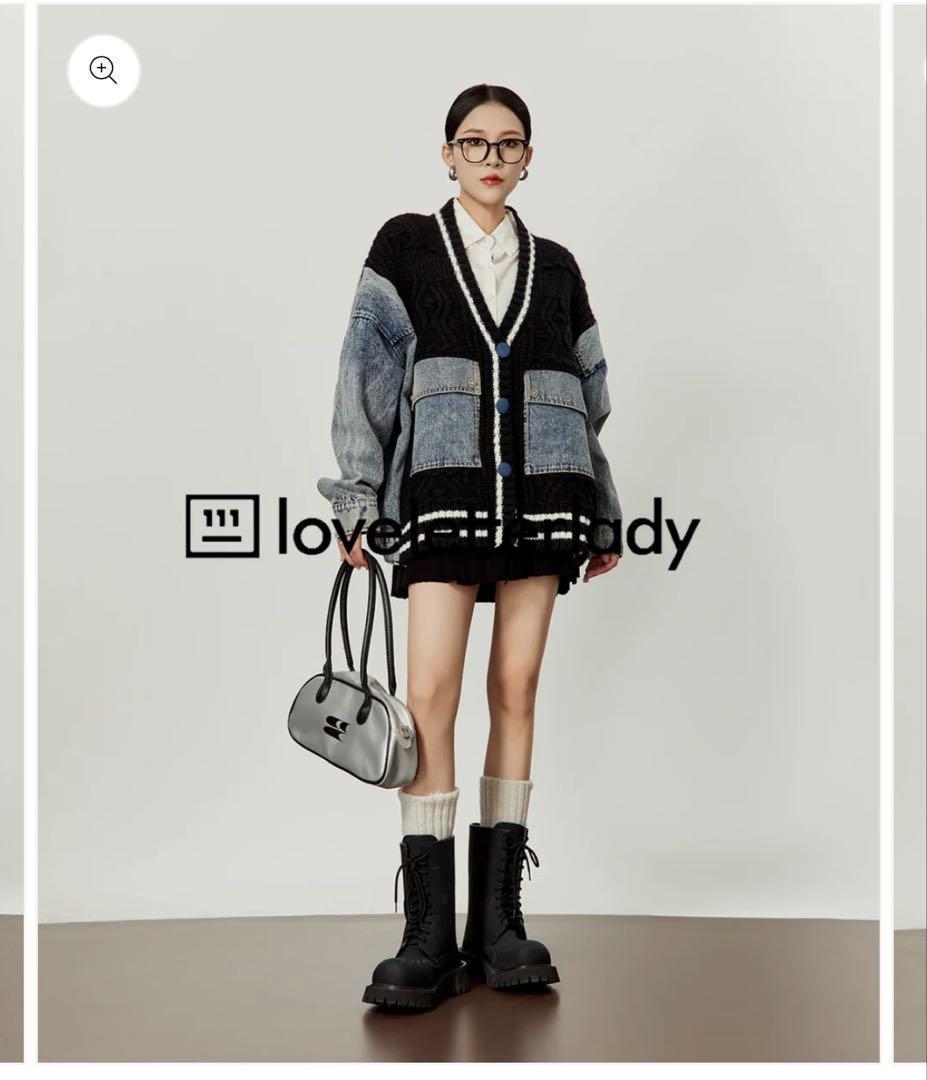 【Aurora Boutique】デニムニットジャケット LLA0407