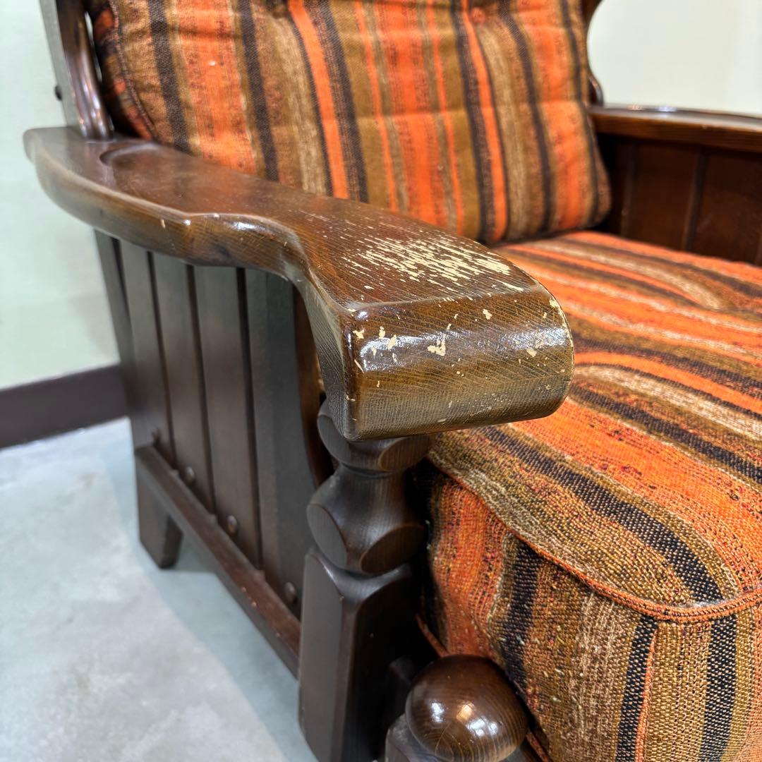 【オールドカリモク】 / 1人掛けソファ 　木製アームチェア