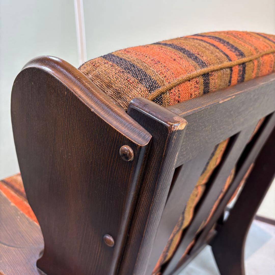 【オールドカリモク】 / 1人掛けソファ 　木製アームチェア