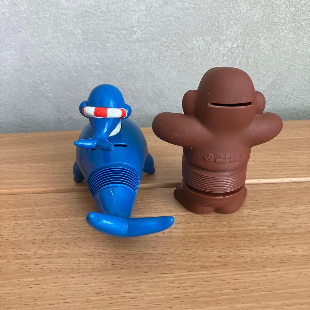 富士銀行 ソフビ　貯金箱　のびのび　8種　レトロ　バラ売りOK