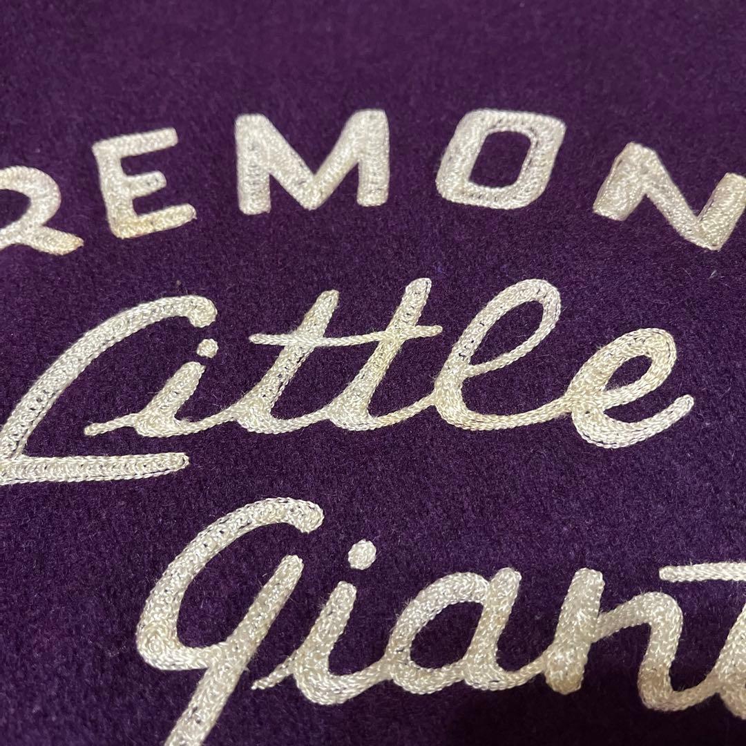 ヴィンテージスタジャン　 70s チェーン刺繍 Lサイズ　パープル