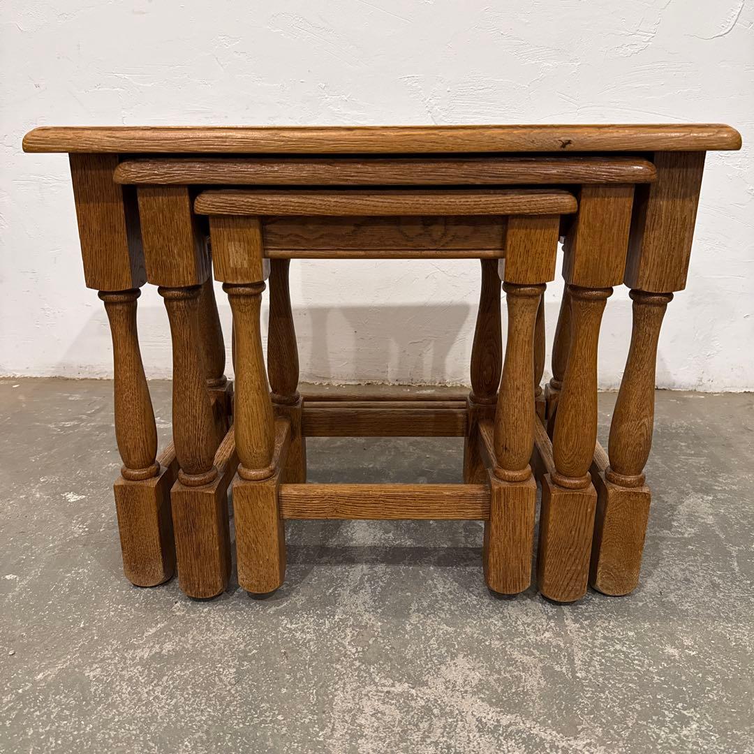 ヴィンテージ　ネストテーブル　フランス　サイドテーブル　花台