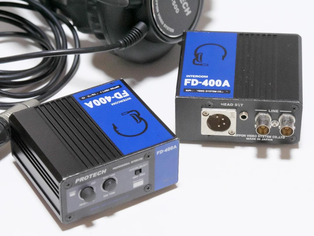 PROTECH FD-400A・DL-500 有線式インカム 2台セット
