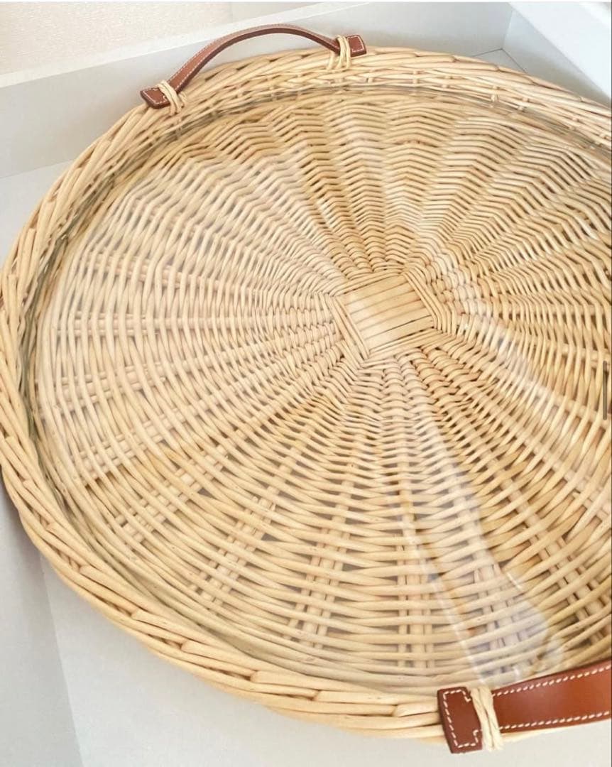 [お値下げ] エルメス　ラウンドトレー　ピクニックトレー　オズレ　43cm