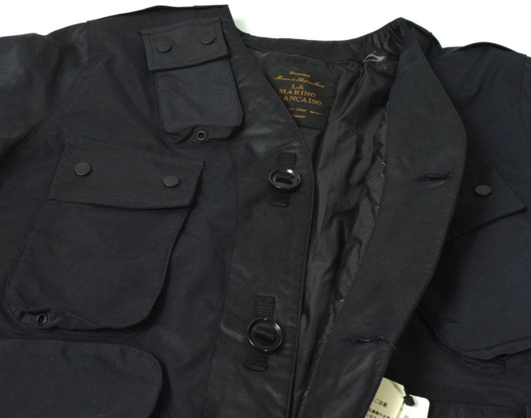 未使用 マリンフランセーズ メンズ 中綿入り ノーカラー ブルゾン 46