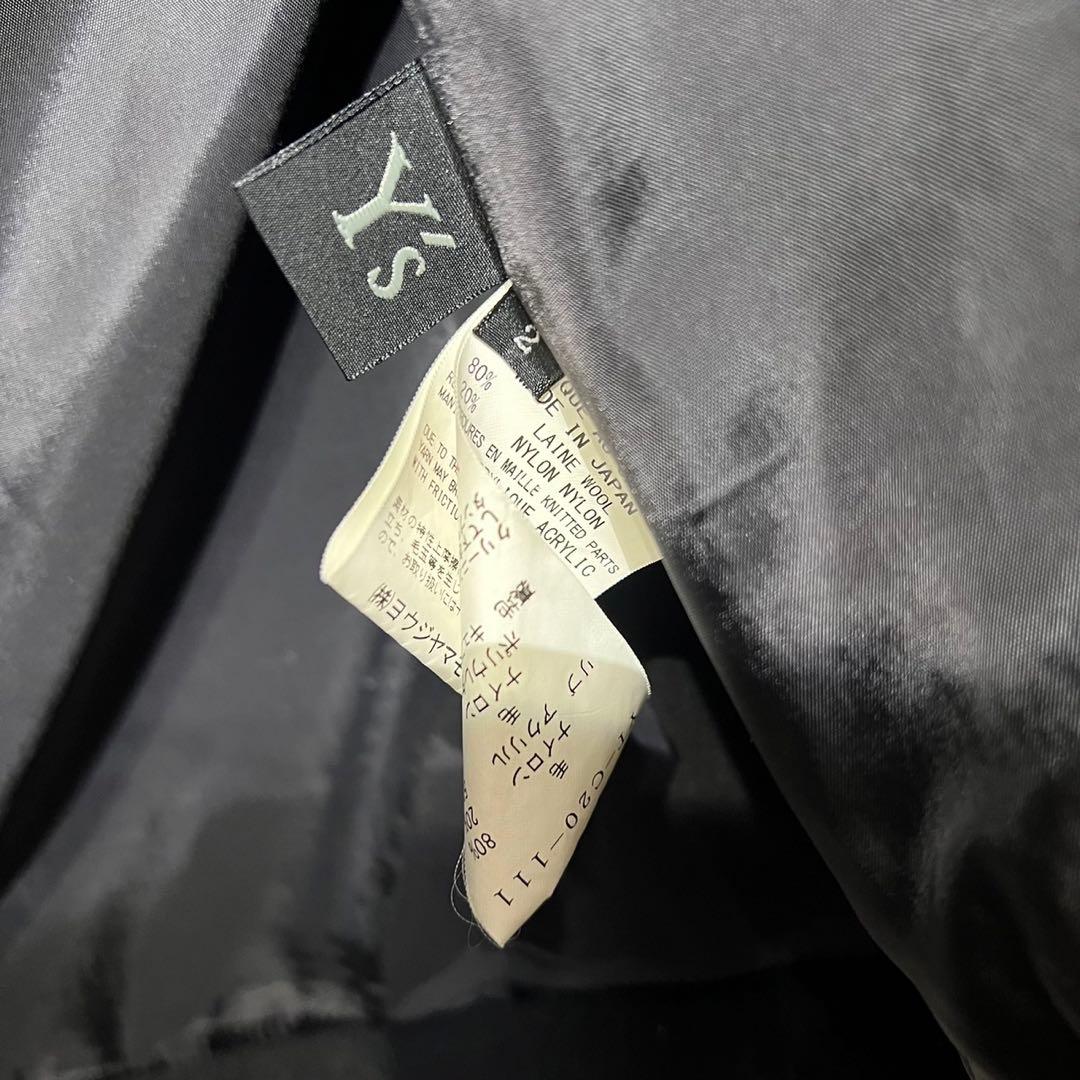 希少 ワイズ デザイン ジップブルゾン ジャケット ウール 変形 ハイネック