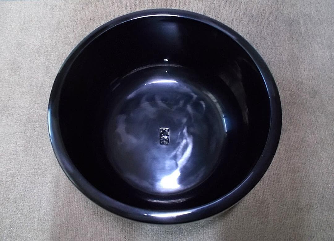 良品 茶道具 山本崇雲 真塗 眉風炉 土風炉 紙箱入り 送料込み