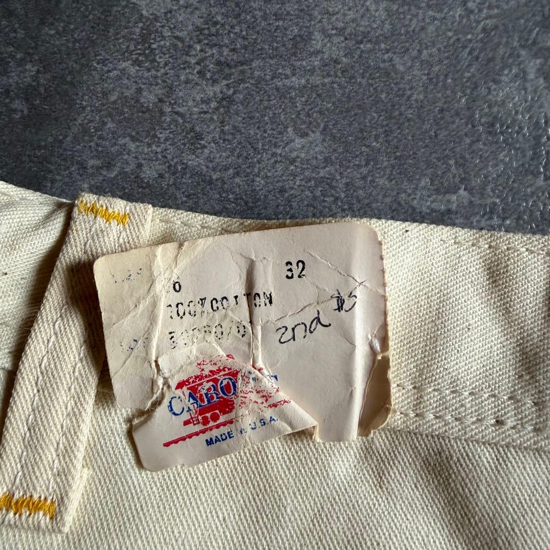 80s USA製 CABOOSE ペインターパンツ W36 L32 クリーム