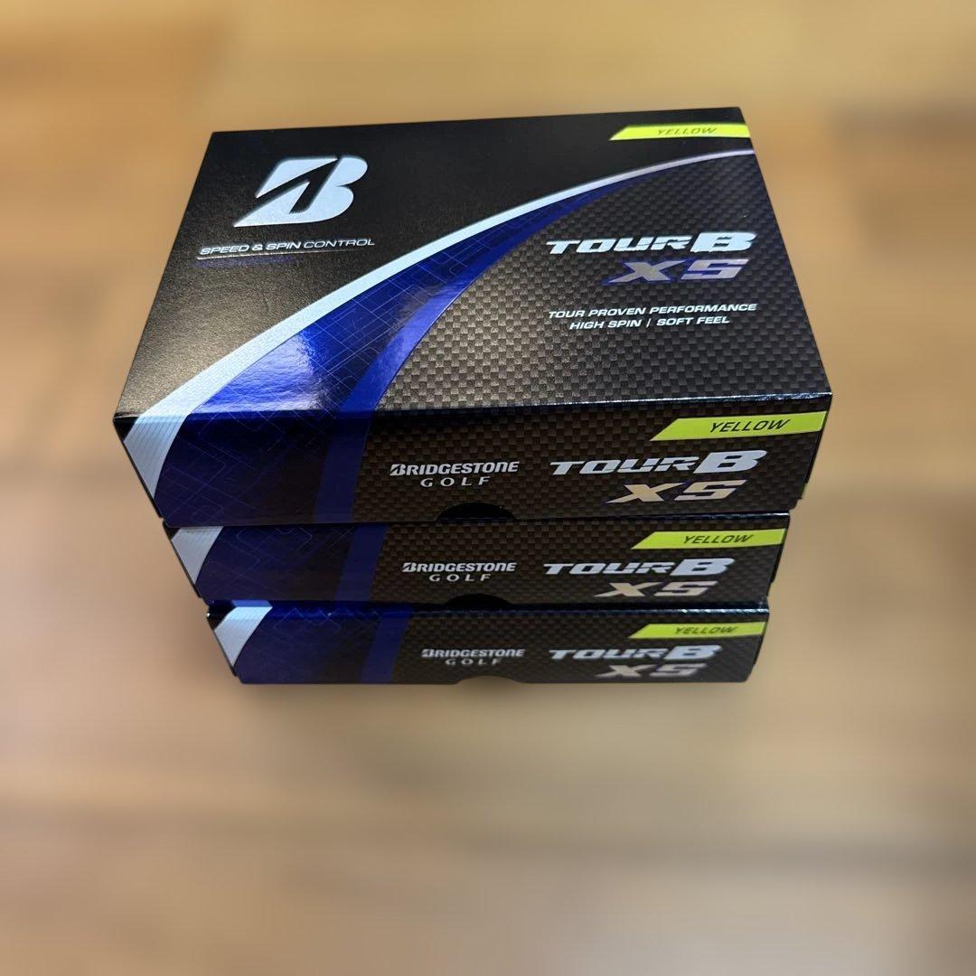 ブリヂストン TOUR B XS イエロー 12個セット　3ケース