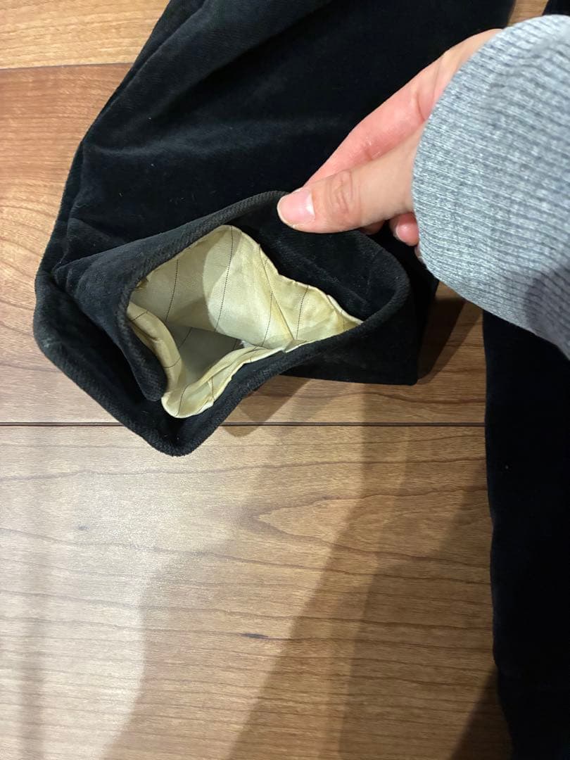 ま*ん様 DOLCE & GABBANA ブラックベルベット テーラードジャケッ