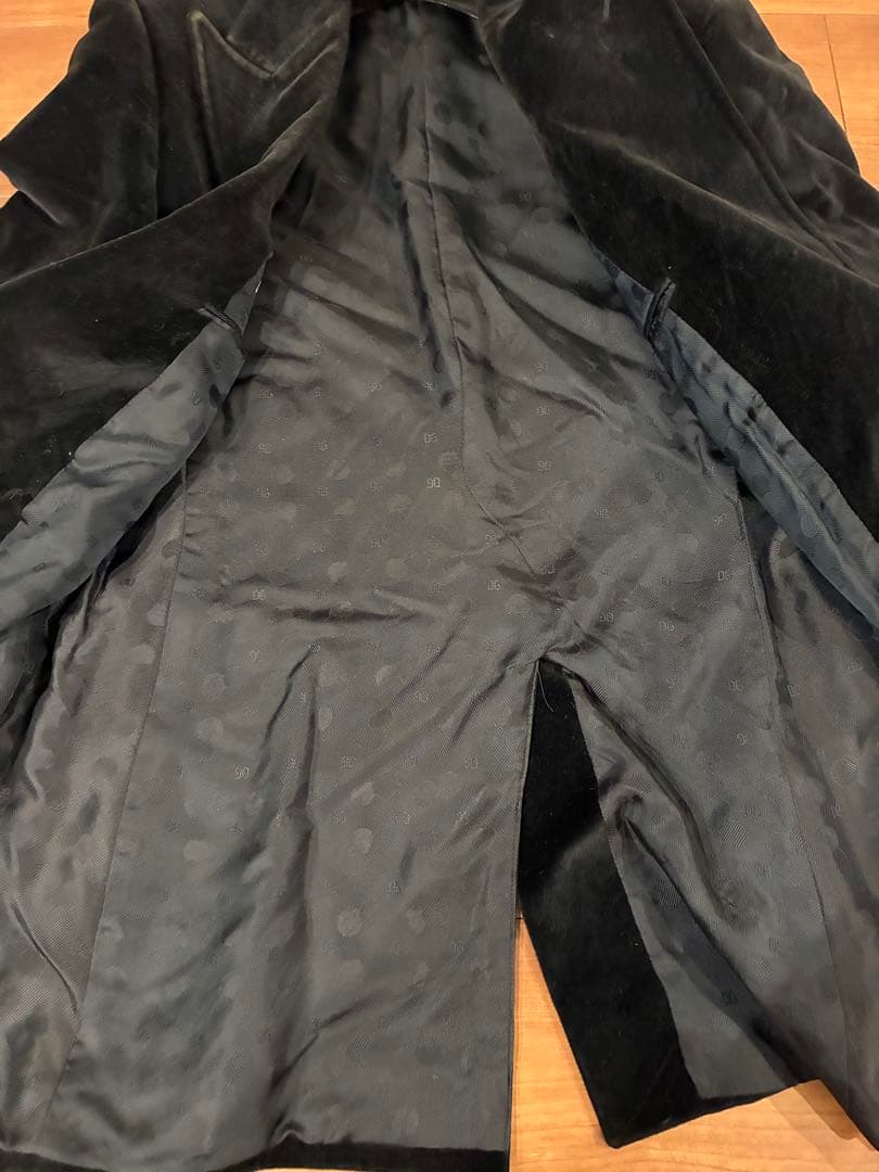 ま*ん様 DOLCE & GABBANA ブラックベルベット テーラードジャケッ