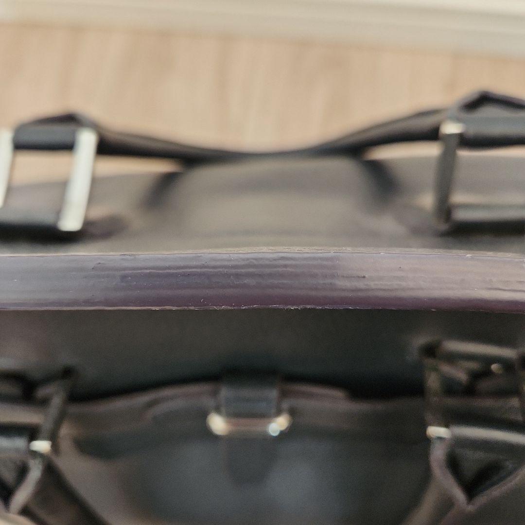 美品 PELLE MORBIDA 被せ付ボストン　ネイビー