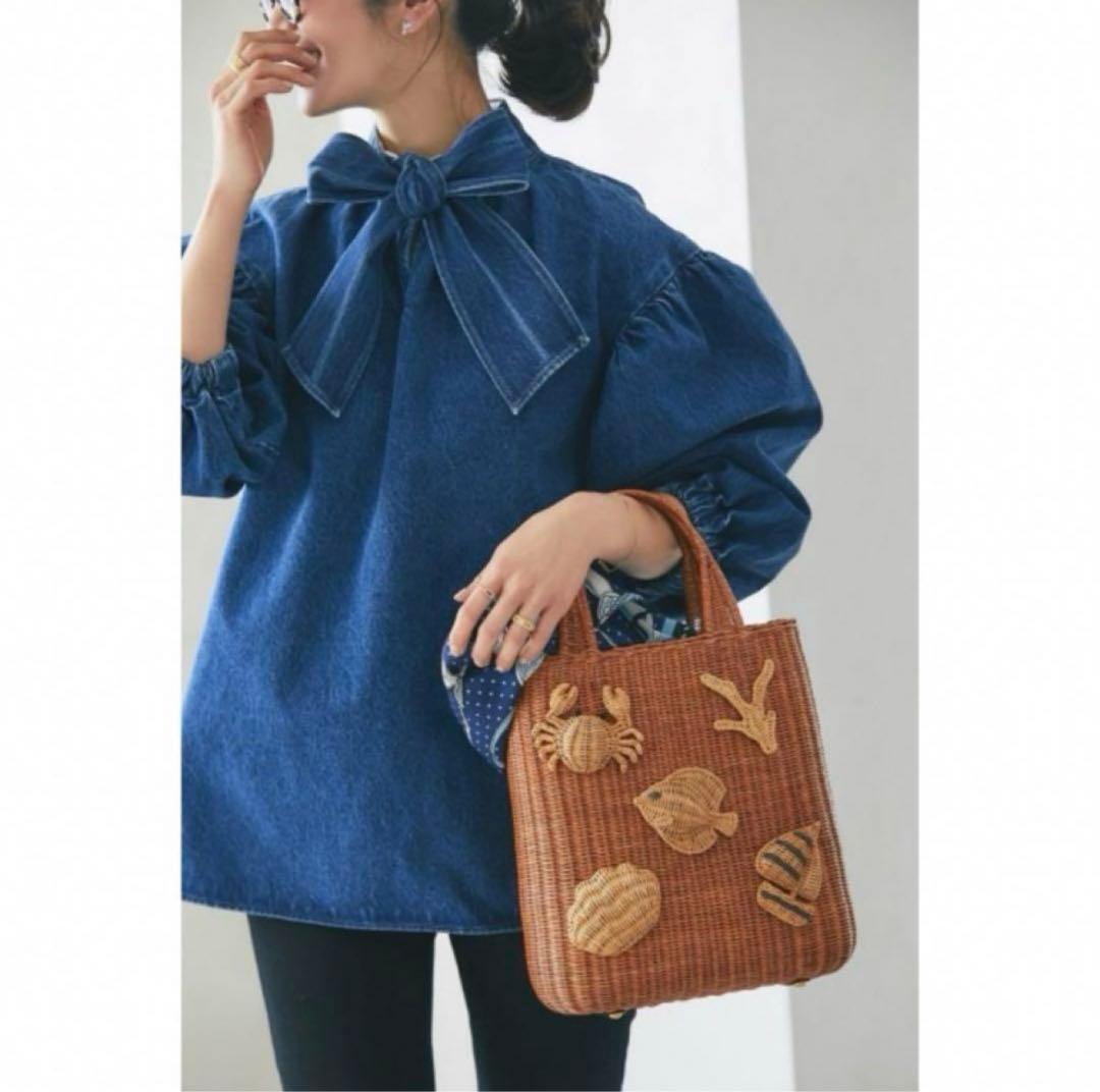 SEVENTEN ラタンマリンバッグ　カゴバッグ