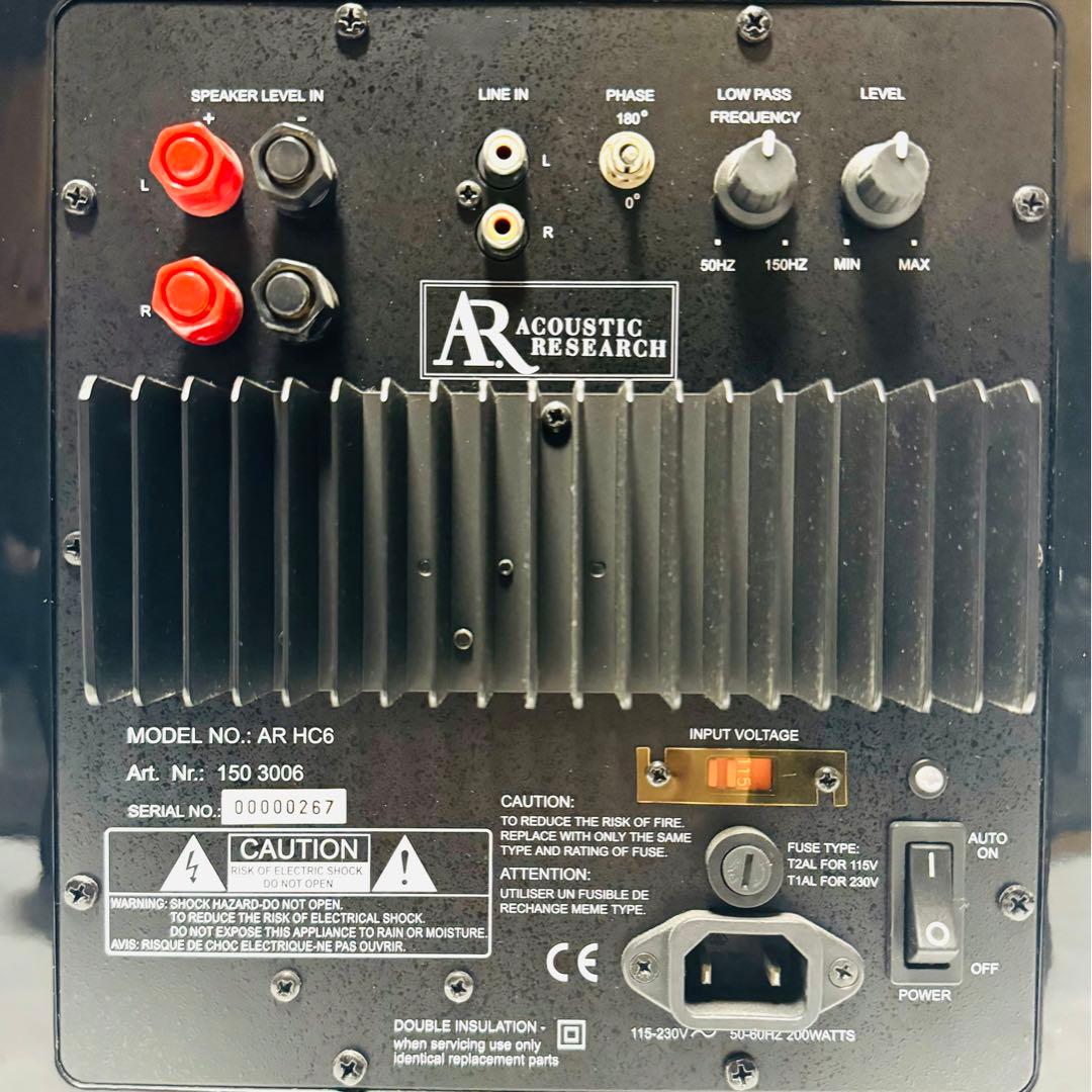 希少スピーカーセット ACOUSTIC RESEARCH AR HC6