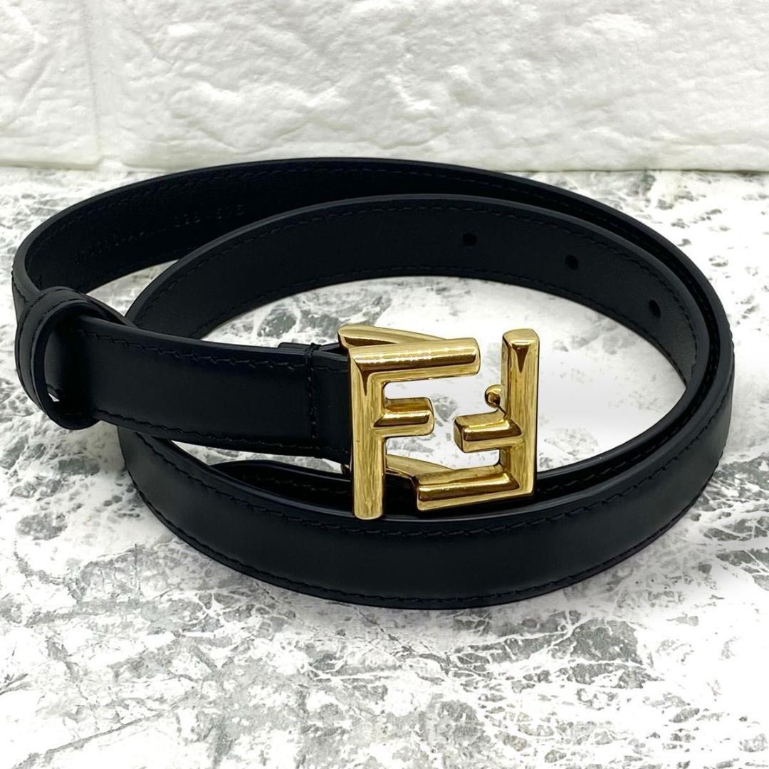 極美品 FENDI フェンディ ベルト ズッカ ゴールド金具 保存袋付き