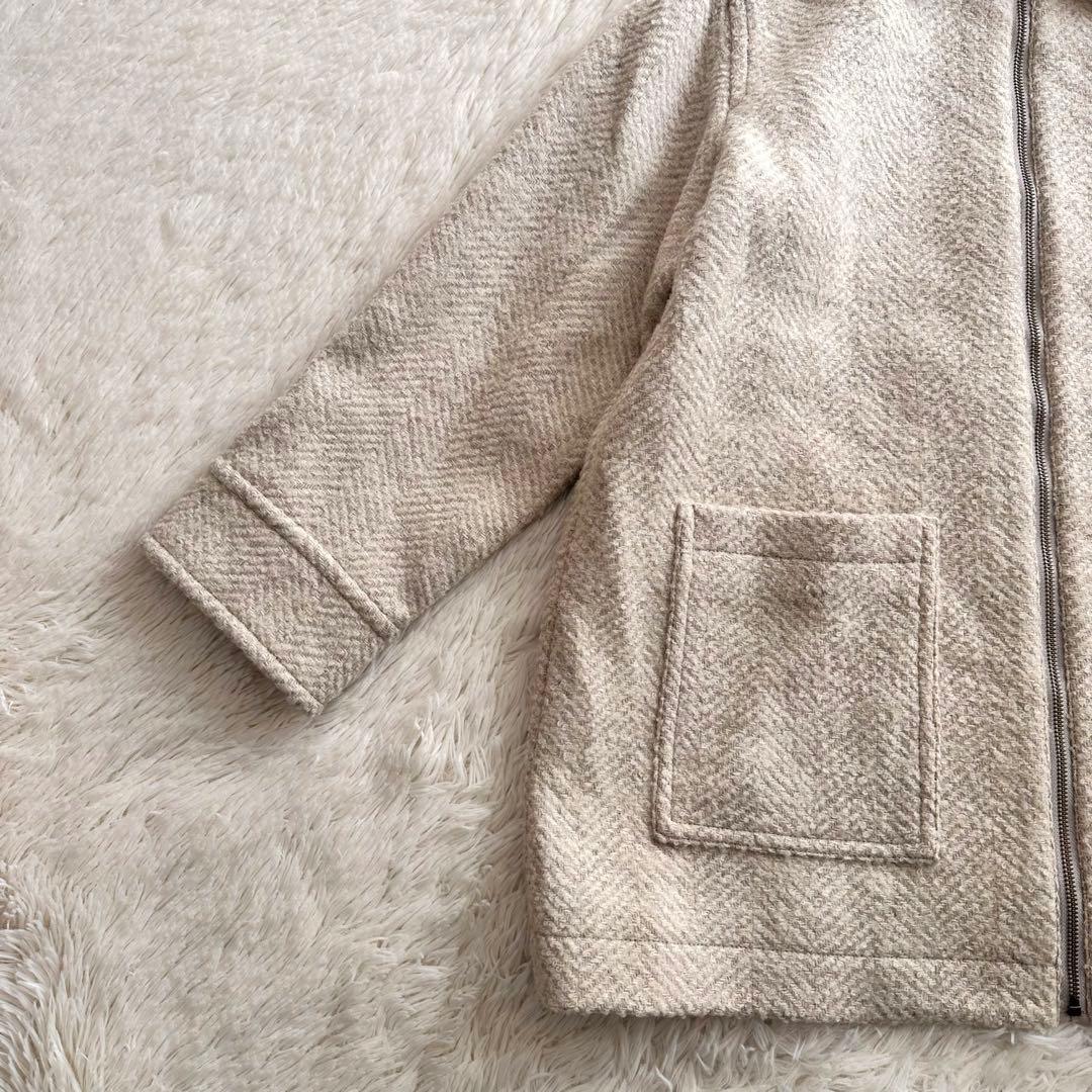 ジャーナルスタンダード ビッグヘリンボンシャツブルゾン ウールコート マンテコ