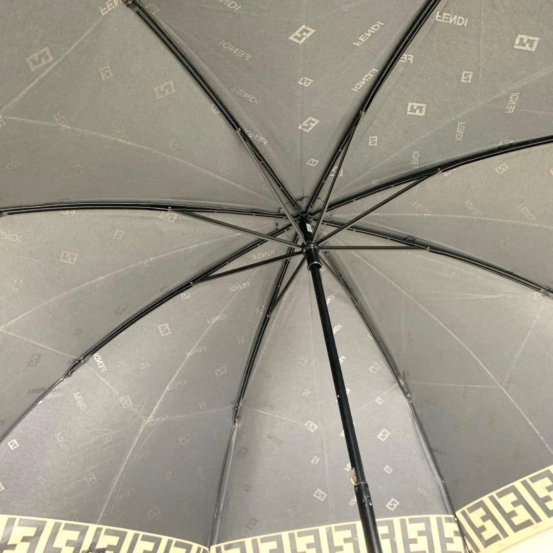 美品！FENDI フェンディ　折りたたみ傘　　雨傘　ズッカ　総柄