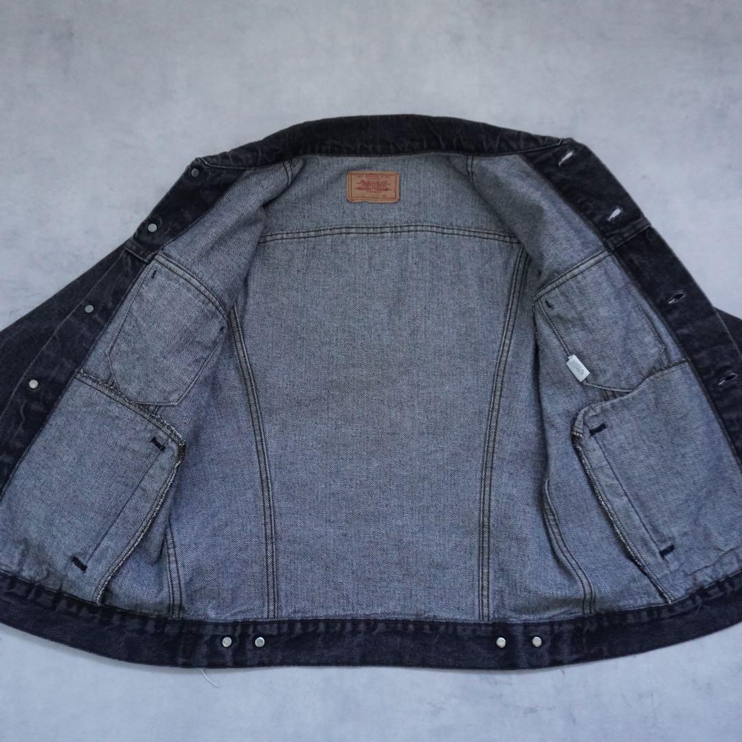 【80s】levisリーバイス 70506 デニムジャケット 先染めブラック40