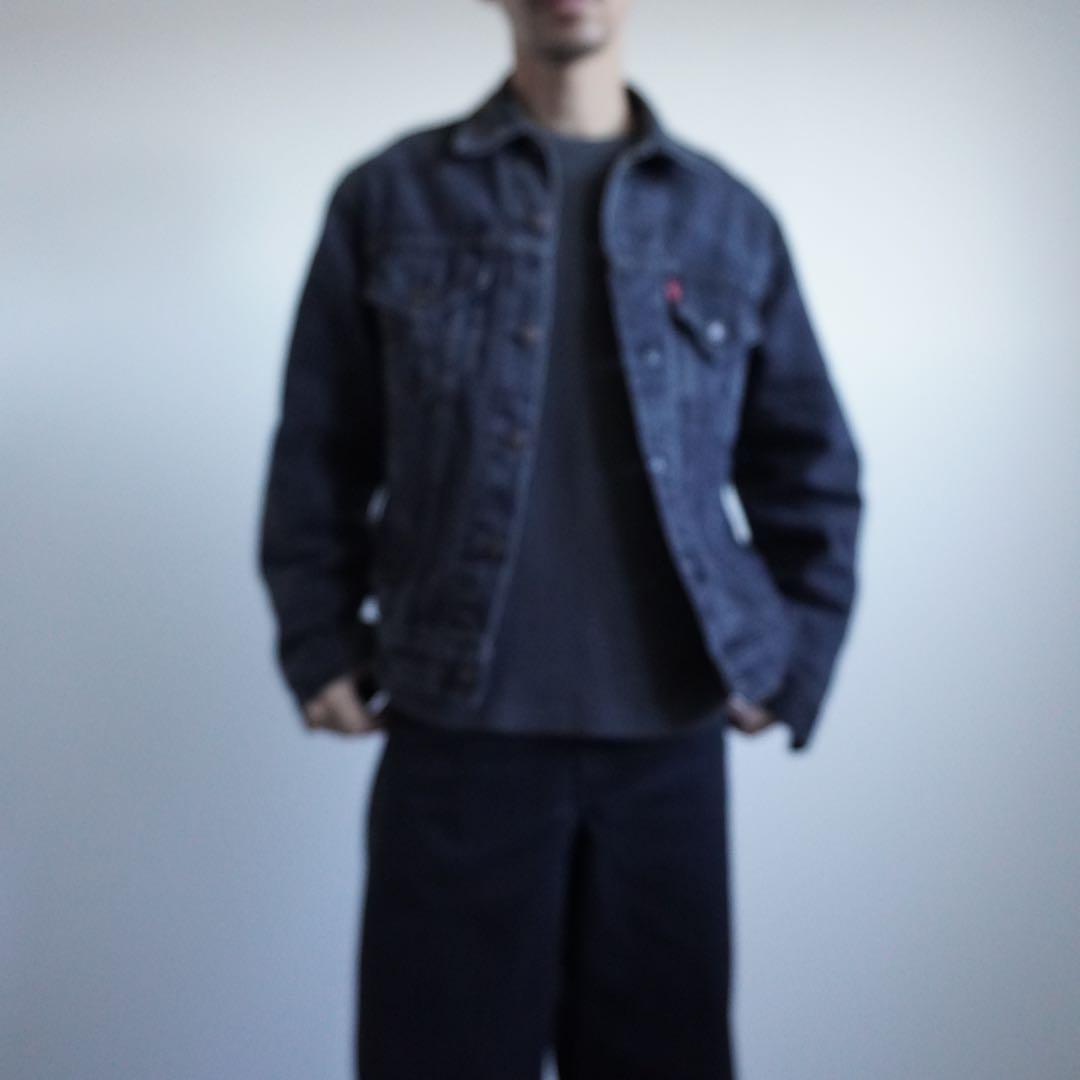 【80s】levisリーバイス 70506 デニムジャケット 先染めブラック40