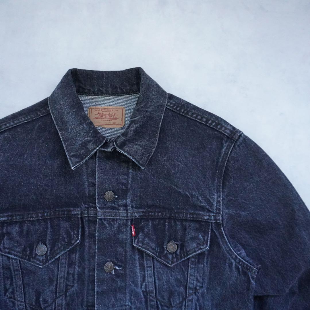 【80s】levisリーバイス 70506 デニムジャケット 先染めブラック40