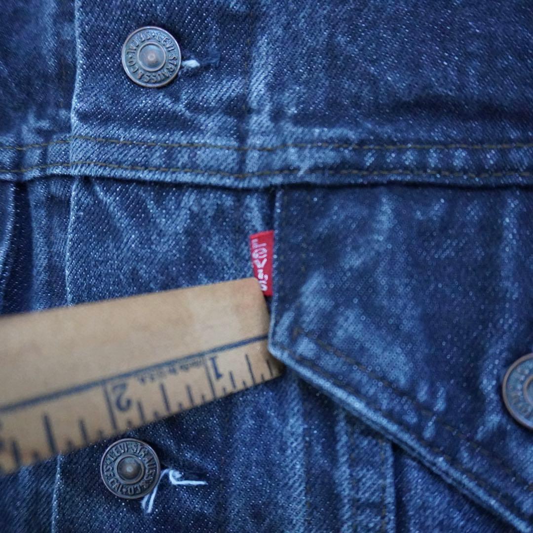 【80s】levisリーバイス 70506 デニムジャケット 先染めブラック40