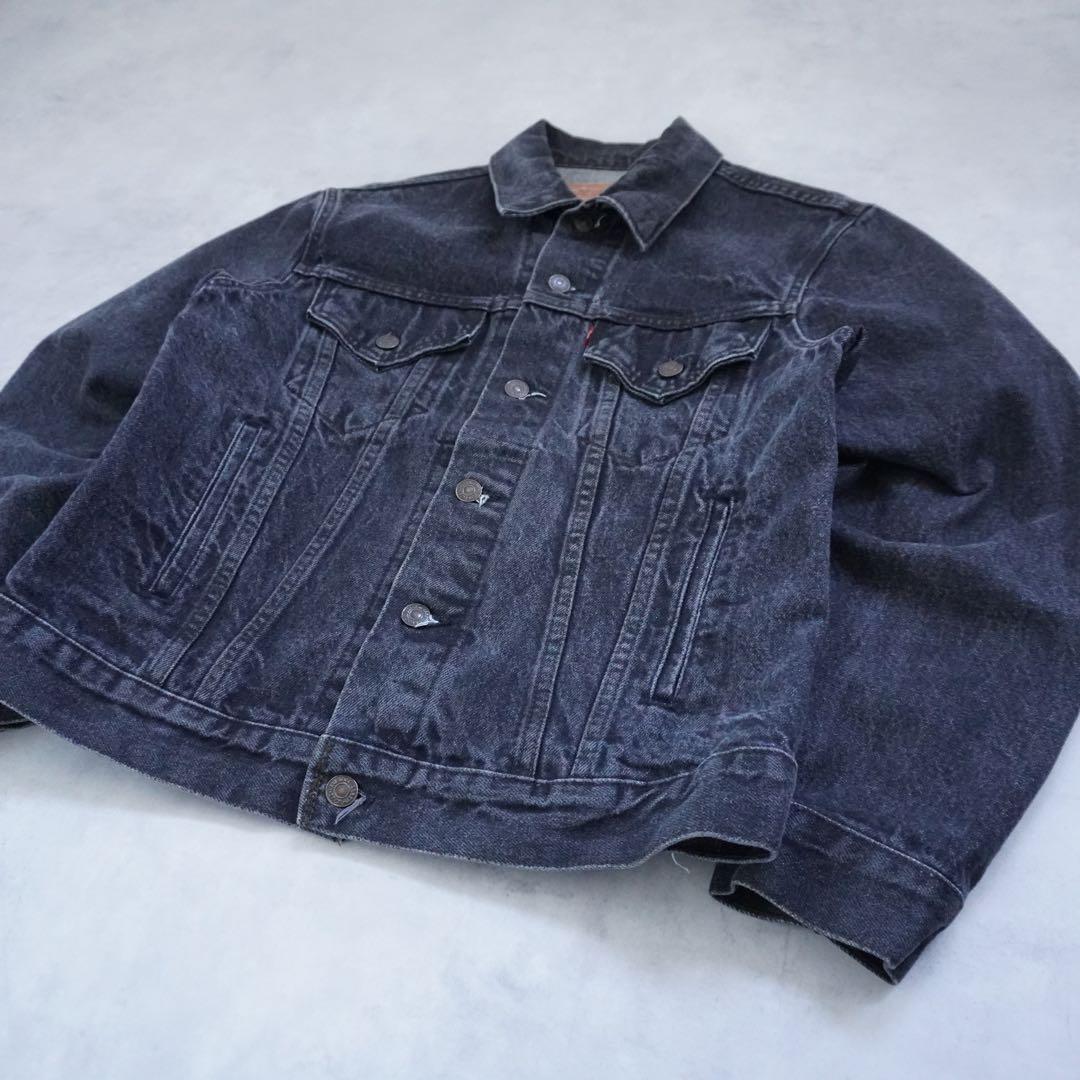 【80s】levisリーバイス 70506 デニムジャケット 先染めブラック40