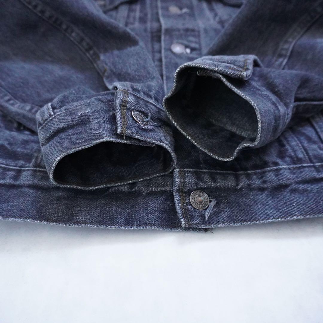【80s】levisリーバイス 70506 デニムジャケット 先染めブラック40