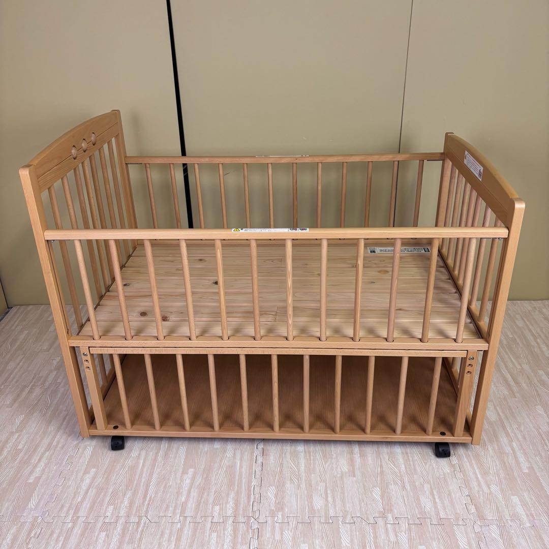 ☆すのこ床板☆美品☆　日本製　サワベビー　デュアルスライドベッド　ティアラDX