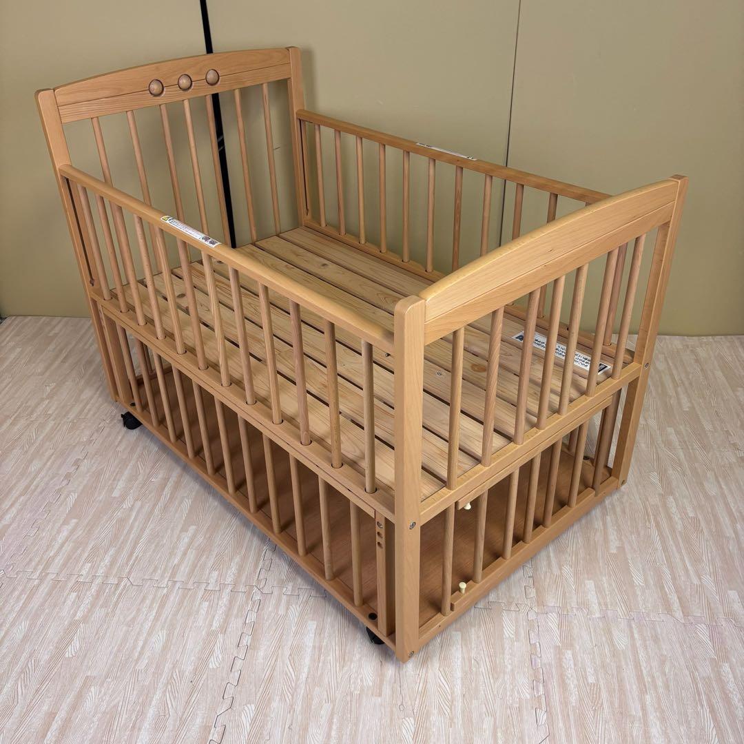 ☆すのこ床板☆美品☆　日本製　サワベビー　デュアルスライドベッド　ティアラDX