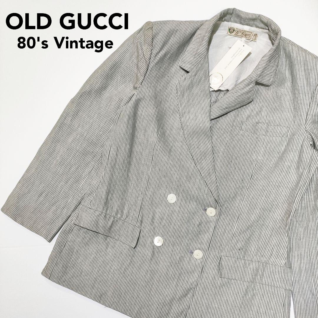 OLD GUCCI/80年代Vintage/タグ付きジャケット/匿名配送