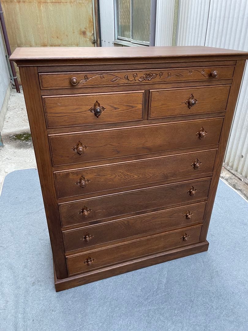 近隣配達可能　EZO家具　花柄　ハイチェスト　フラワー