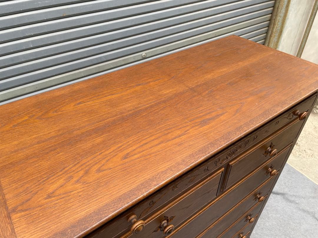 近隣配達可能　EZO家具　花柄　ハイチェスト　フラワー