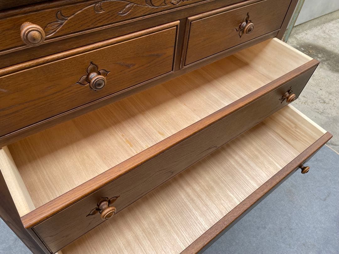 近隣配達可能　EZO家具　花柄　ハイチェスト　フラワー