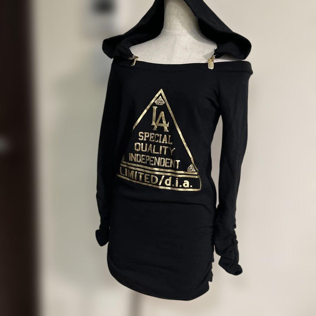 d.i.a/フード付OPワンピース