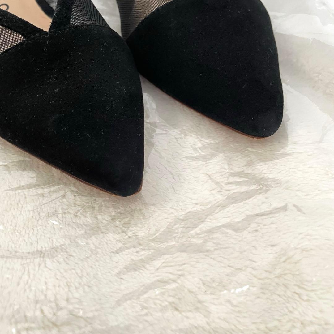 1回着ファビオルスコーニ　フラットサンダル ポインテッドトゥ　メッシュミュール